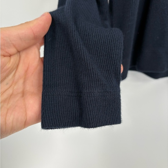 Three Dots Blue Cowl Neck Long Sleeve Stretch Ribbed Blouse Top Size Xs X-small - Picture 7 of 15